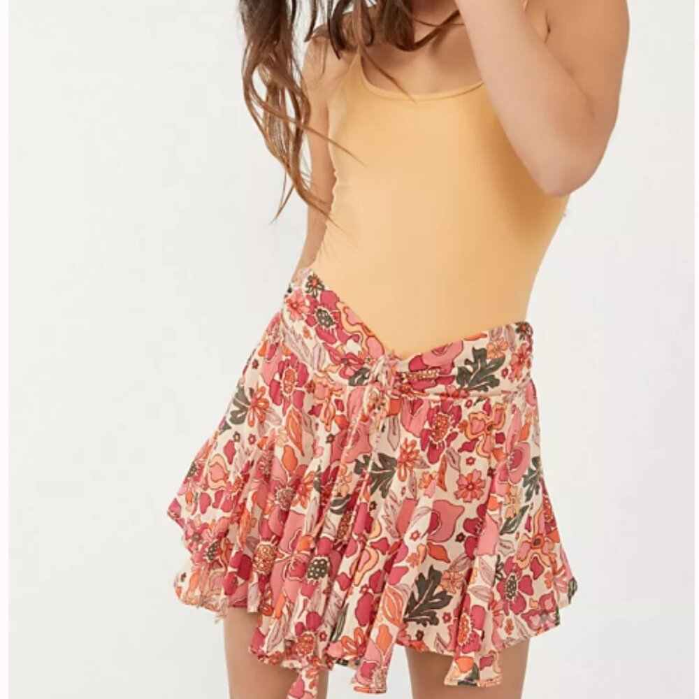 Free People Ellie Floral Mini Skort